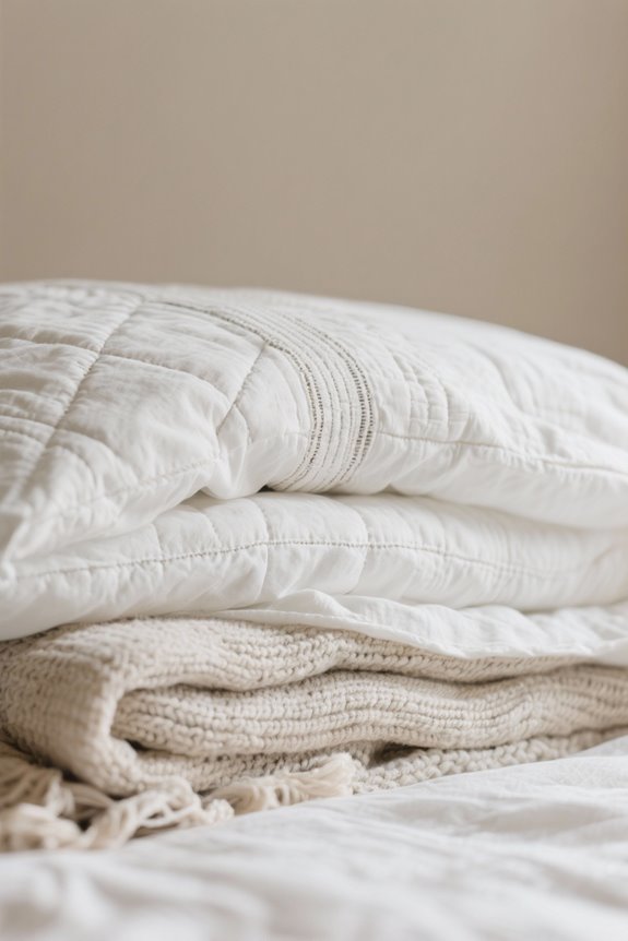 cozy farmhouse bedding layers