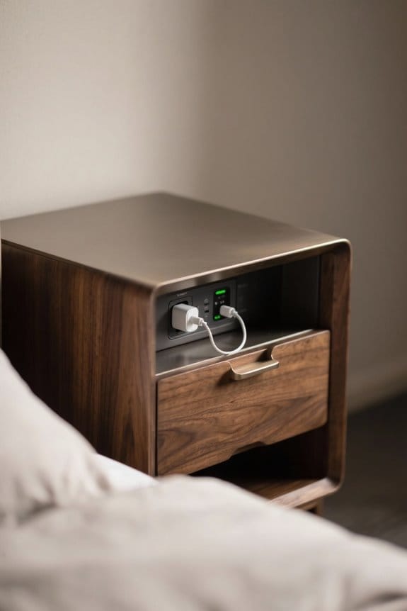 nightstand charging station features