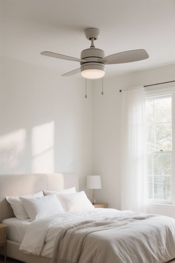 quiet bedroom ceiling fans