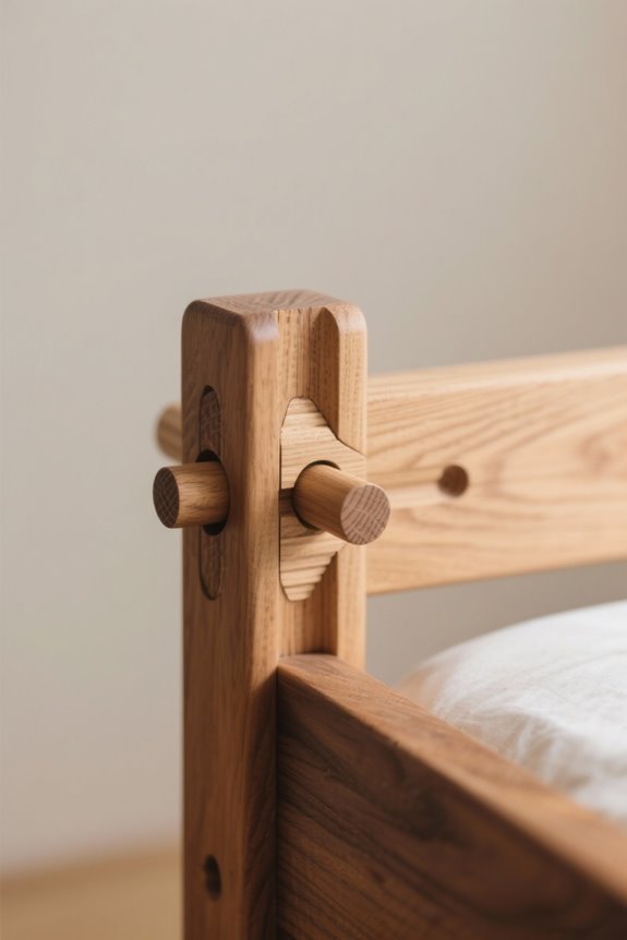 squeak free bed frame construction