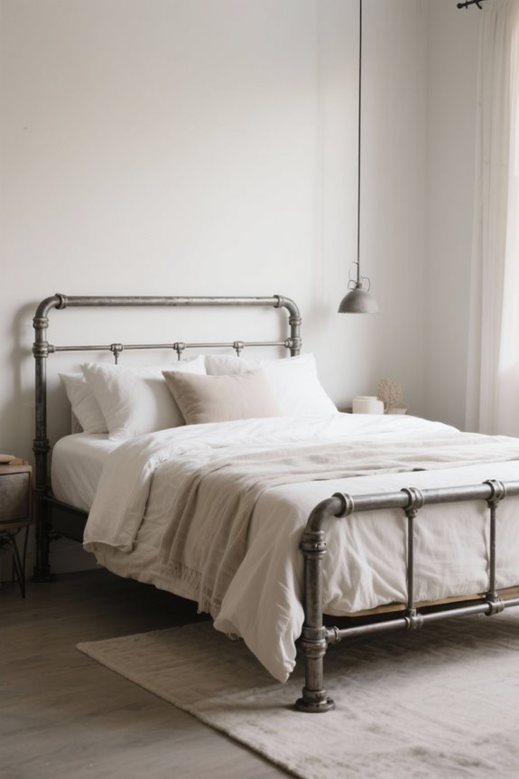 stylish industrial pipe bedframes