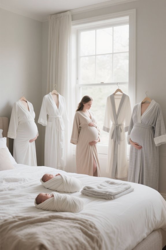 stylish maternity robe sets
