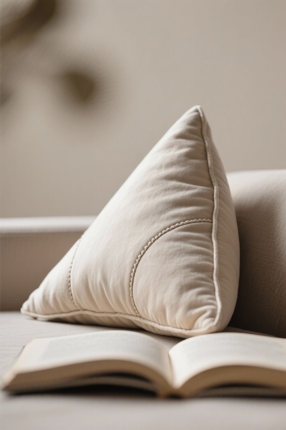 triangle wedge pillow features